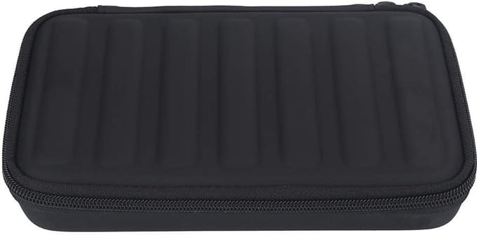 Dailygoods- Harmonica Case - PU Lederen Draagtas - Zwarte Tas - Voor 7 Harmonicas - Duurzaam - Lichtgewicht