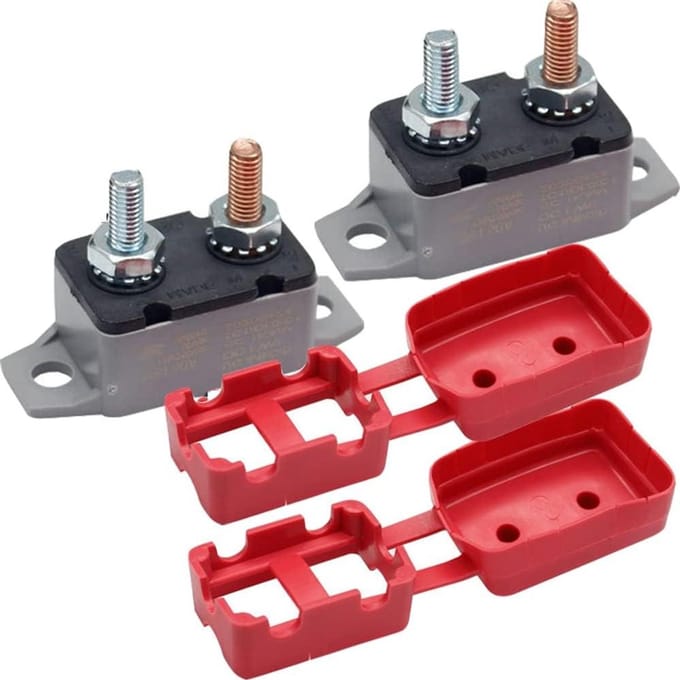 Automakbreeker AR Serie - Dubbele Studlijn - Voertuig Beveiliging - Thermische Automatische Reset - DC 12V-24V - Rood