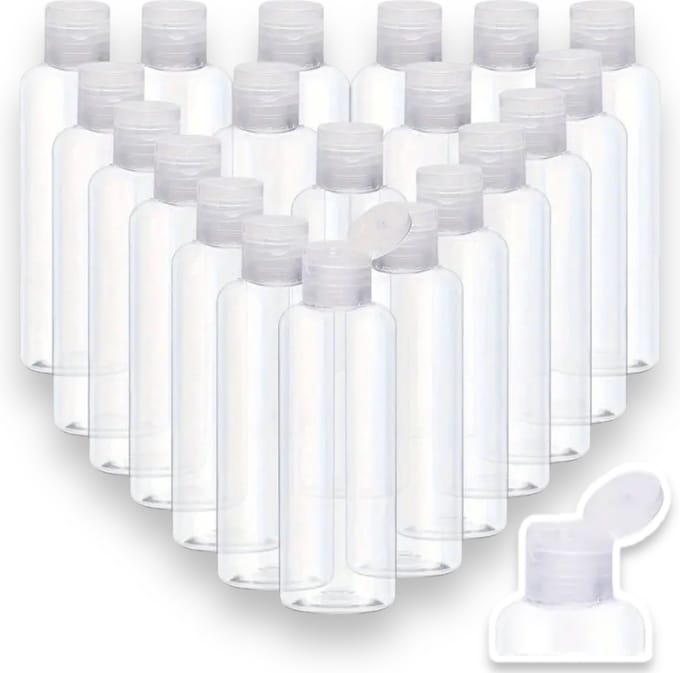 Set van 20 Navulbare Flesjes Met Dop 100ml - Ideaal voor Reizen en als Zeepdispenser!