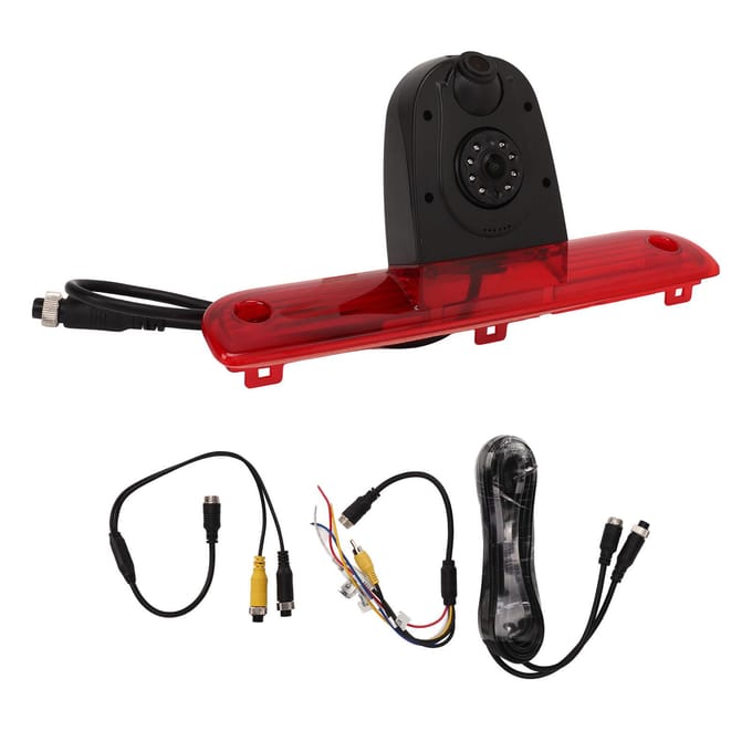 Remlicht Achteruitrijcamera IP68 Waterdicht 170 graden Groothoek Vervanging voor FIAT Ducato 2006‑2018 black