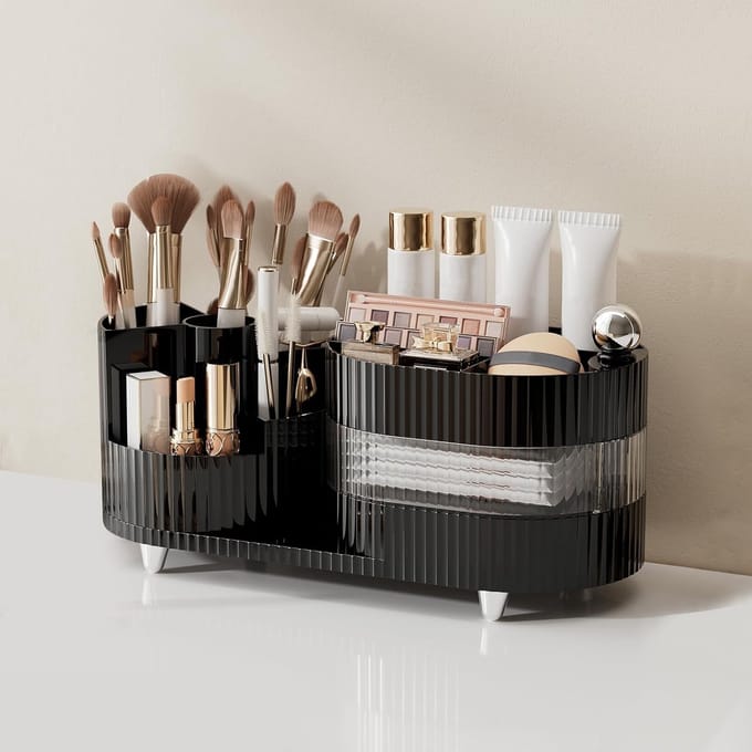 Draaibare make-up organizer voor kamerinrichting - Elegant Zwart