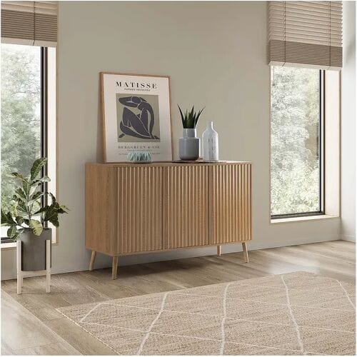 VS Venta-stock Dressoir Regen 3 deuren eiken kleur, 120 cm breed