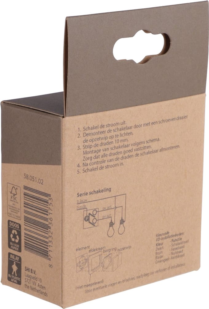 Busch-Jaeger Refl inbouw schakelaar polar wit serie