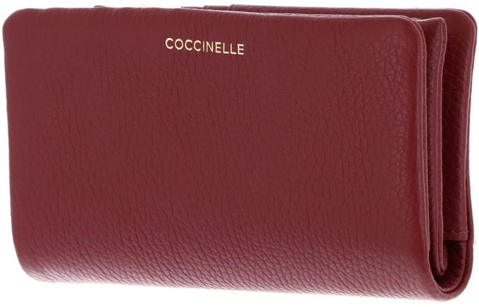 COCCINELLE Leren portemonnee C-Me Softy Wallet Ribes (rood)paars