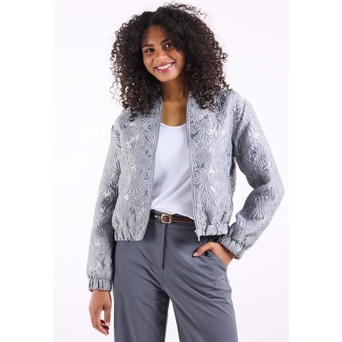 DIDI Dames Jacquard bomber Lora Silver Flower jacquard maat 42