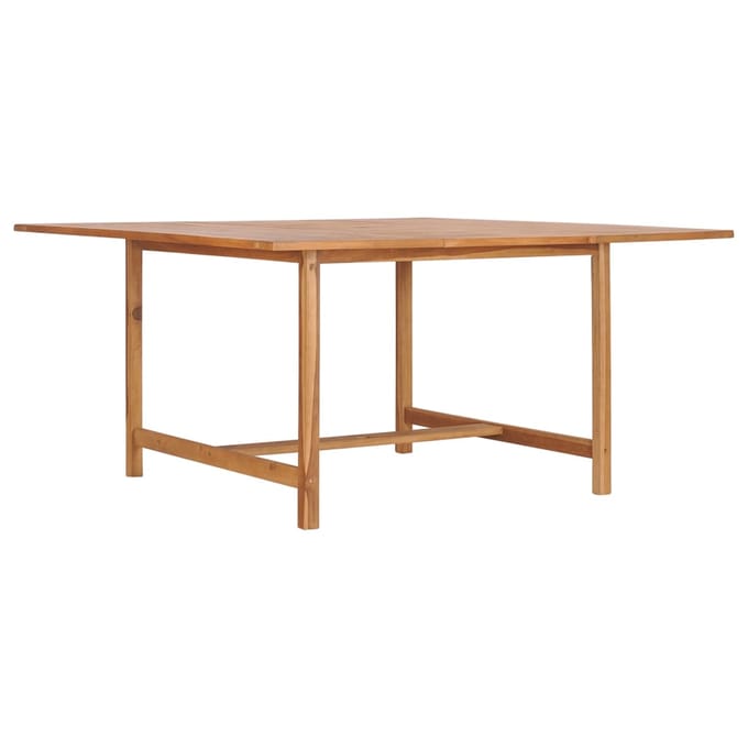vidaXL - Tuintafel - 150x150x76 - cm - massief - teakhout