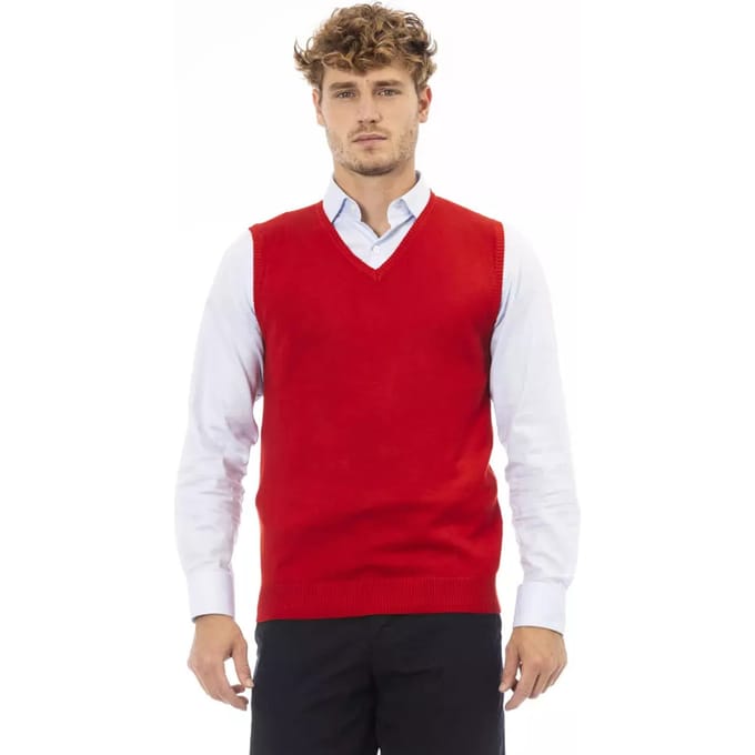 Rode V-hals Veste Al23582