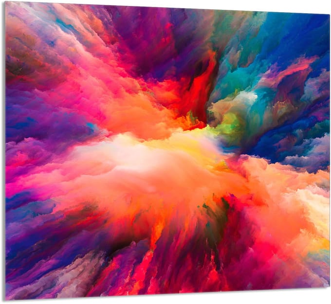TMK ArtDeko - Snijplank - Glas - 65x60 cm - Kleur