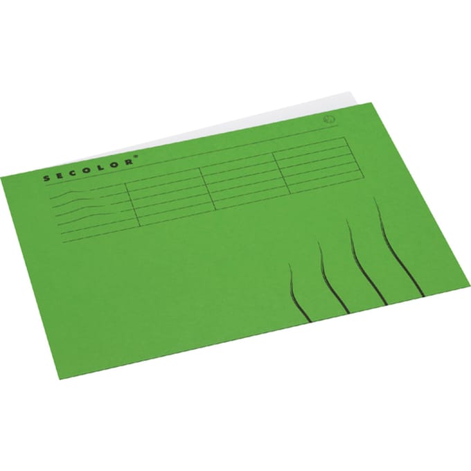 Vouwmap Secolor A4 100% gerecycled karton 250gr groen