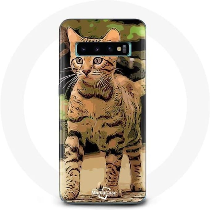 Coque pour Samsung Galaxy S10 Bengal Race de chats dessin Animé