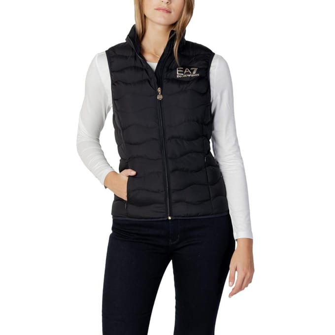 Padded Vest Slim Fit Wo - Black Gilets