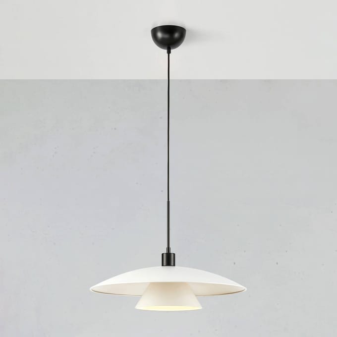 Markslöjd Hanglamp Millinge, wit, metaal, Ø 50 cm