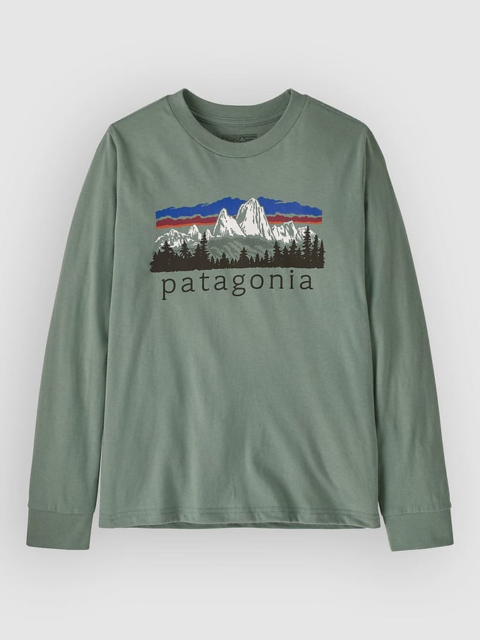 Patagonia Graphic Kids Longsleeve T-Shirt groen