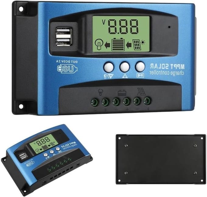 Solar Laadregelaar - Zonnepaneel Controller - Accu Beheer - MPPT Technologie - 80A - Zwart