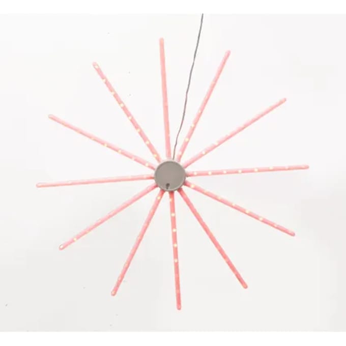 Central Park Verlichte Ster Lichtsnoer - 96 Led's -multikleur - 28cm - Buiten