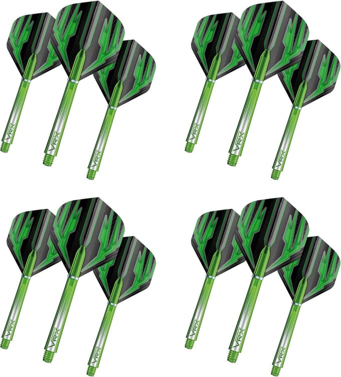 Dartpijlen Accessoires Set: Medium Steeltjes en Standaard Vluchten