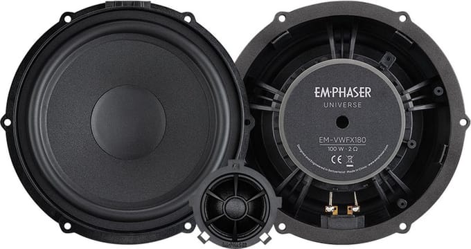 Emphaser EM-VWFX180 - Autospeaker - Pasklare speakers VW, Seat, Skoda - Custom fit luidsprekers - 18 cm 2 weg composet -