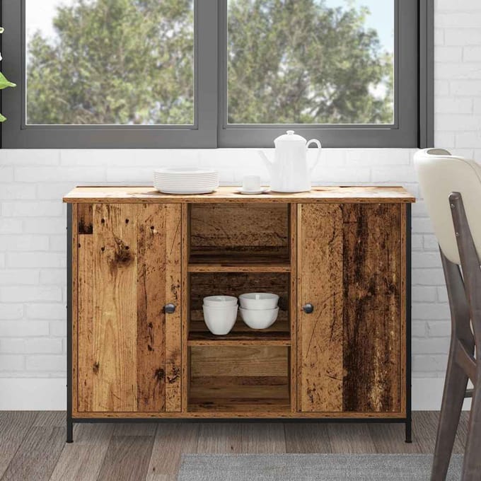 vidaXL - Dressoir - Oudhout - 100 - x - 35 - x - 70 - cm