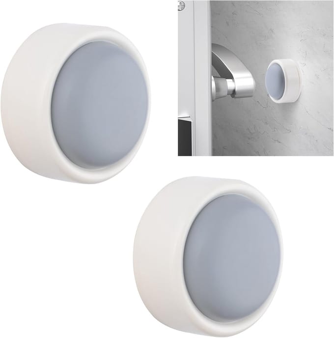 Deurstoppers - Deur bumpers - Muren beschermen - 180 graden draaibaar - 2 stuks - Wit