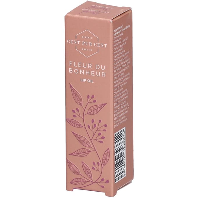 Cent Pur Cent Fleur du Bonheur Lip Oil Violette - Duurzame formule - Huidvriendelijk - 3,5 ml