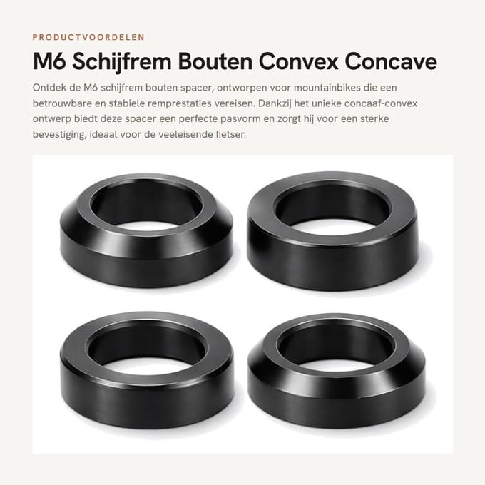 Dailygoods- Spacer M6 Schijfremring - Concaaf/Convex Ontwerp - Titaniumlegering - Lichtgewicht - Hoge Sterkte - Stabiele Structuur