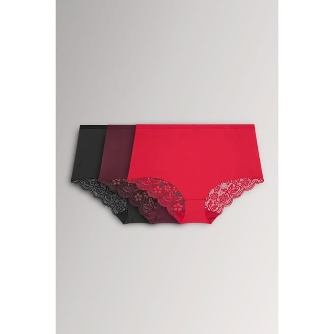 Yours 3Pack Paarse Kanten Rug Hoge Taille Slipssize 58-60