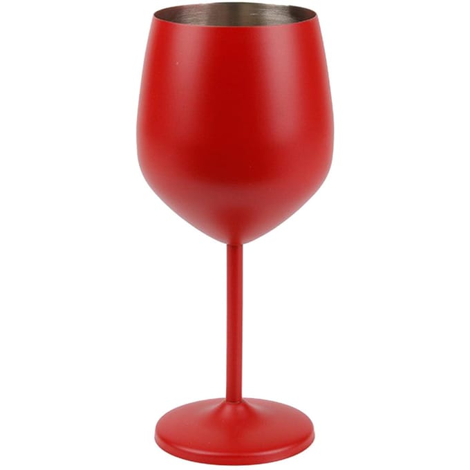 1 PIÈCE 18oz Verres à vin mats en acier inoxydable Rouge red