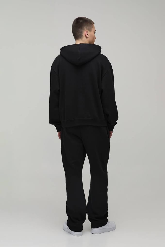 Essential BM Signature Oversized Boxy Hoodie | Black | Size Medium