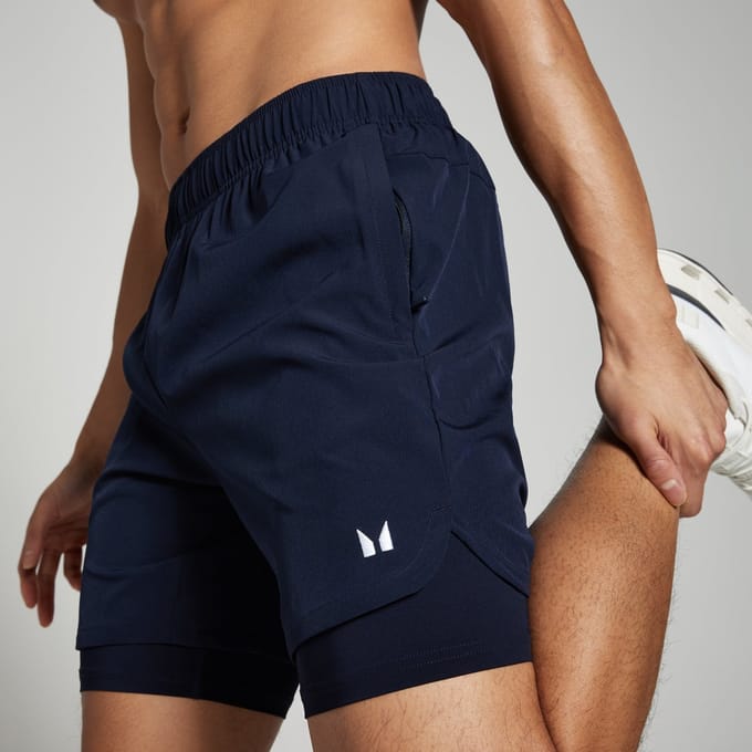 MP 2-in-1 trainingsshort voor heren - Marineblauw - S