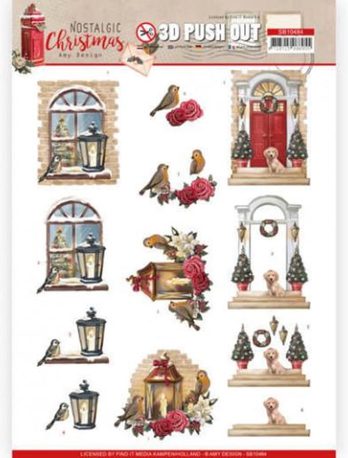 Warm Christmas Nostalgic Christmas 3D Push Out by Amy Design