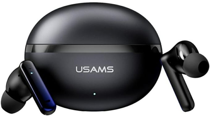 Koptelefoon Bluetooth USAMS Echo E02 TWS ANC+ENC draadloos zwart