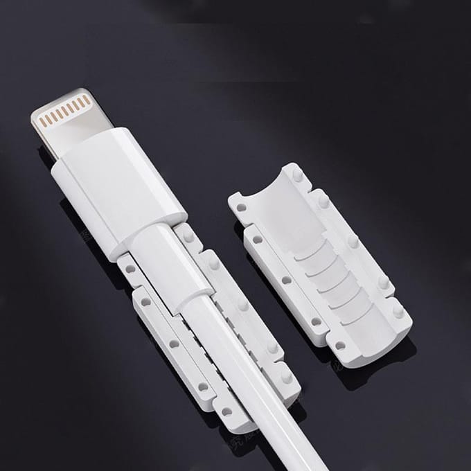 8 stuks Kabelbeschermers, Duurzame Oplaadkabelbeschermers voor Telefoon, USB, Tablet Datakabels, Niet-Elektronisch Accessoire voor Bescherming van Oplaadsnoer white