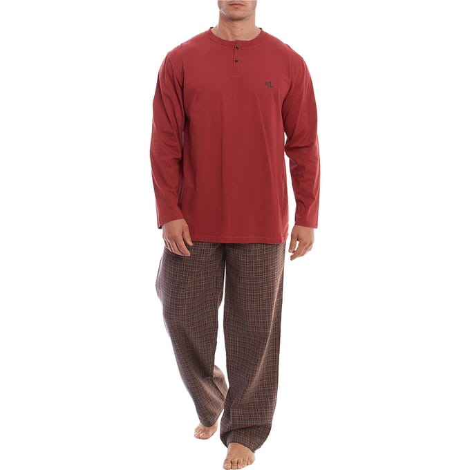 KLP4 Heren Lange Mouw Winterpyjama