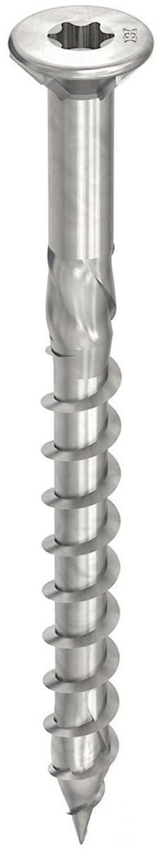 Heco vlonderschroef TX20 RVS A2 platkop 5.0x50mm - deeldraad per 200 stuks (61753)