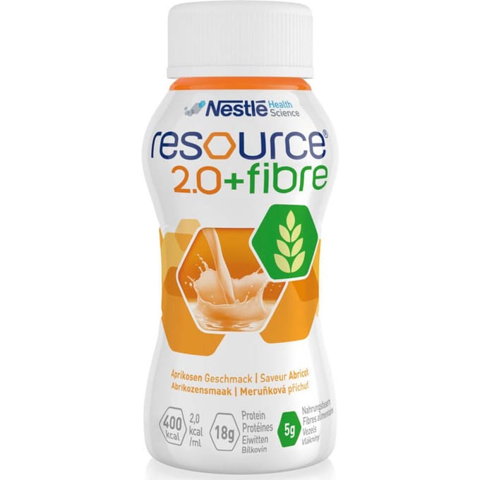 Resource 2.0 + Fibre Abrikoos 4x200 Drinkbare oplossing