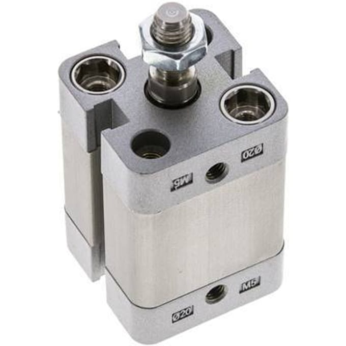 ISO 21287 Compacte Enkelwerkende Cilinder 20-15mm - Magnetisch - Mannelijke Stang