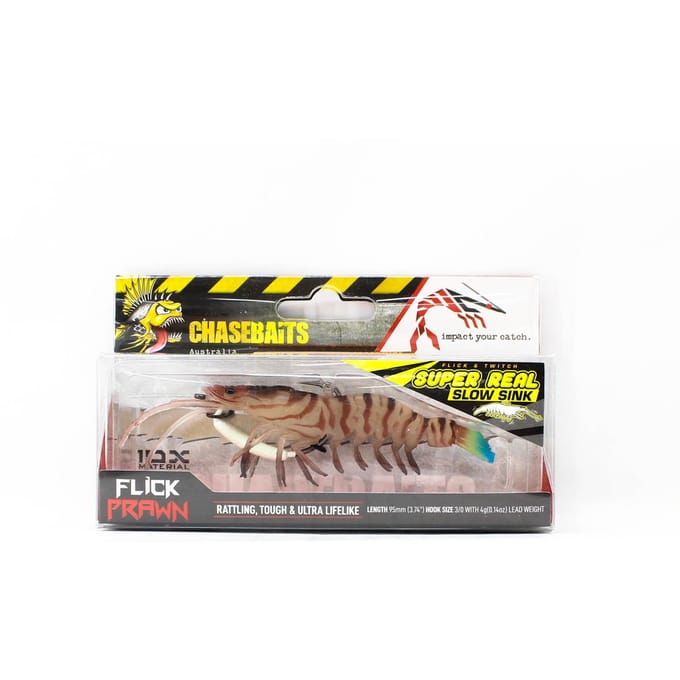 Chasebaits Flick Prawn 95 mm 4 gram zinkend kunstaas 02 (4857)