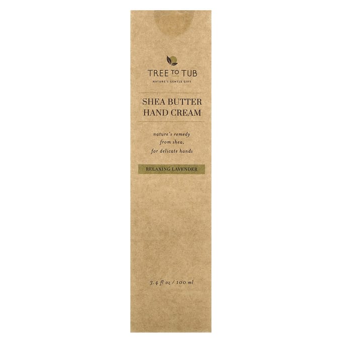 Tree To Tub, Shea Butter Hand Cream, Relaxing Lavender, 100 ml (3,4 fl oz) white