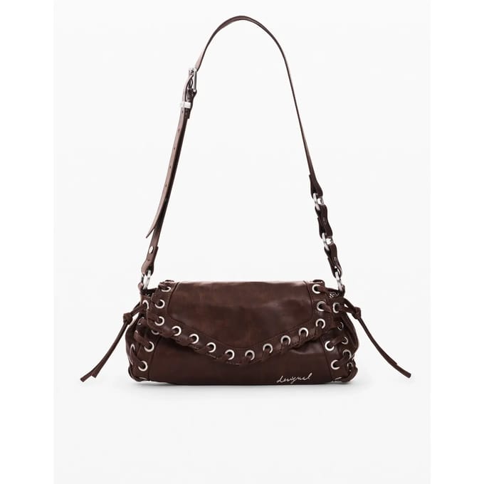 Desigual schoudertas Galaxy Zarauz Bag Chocolate bruine