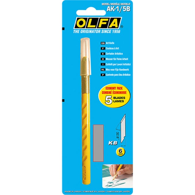 Olfa standaard Knutselmes - incl. 5 reservemesjes
