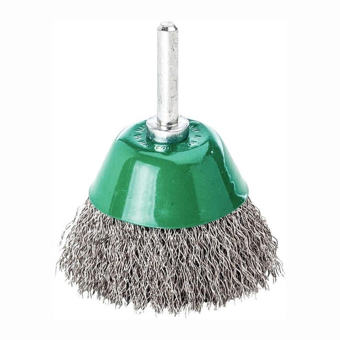 Lessmann bekerborstel Ø 50 mm schacht 6 mm draaddikte 0,3 mm - 43...
