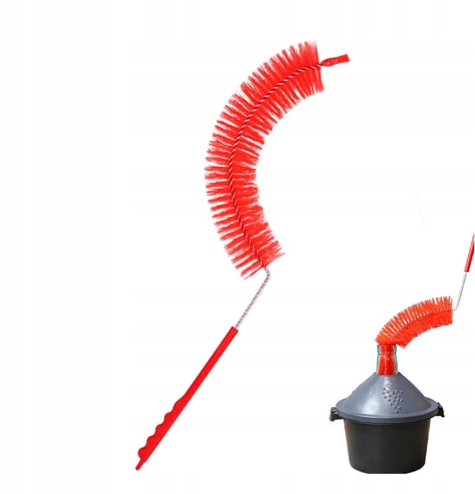 Bimberek - Professionele Gebogen Borstel - Schoonmaken van Glasballonnen - Ergonomische Handgreep