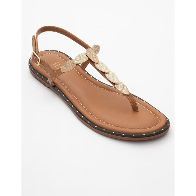 Marea Leer Plat Sandaal (Women)