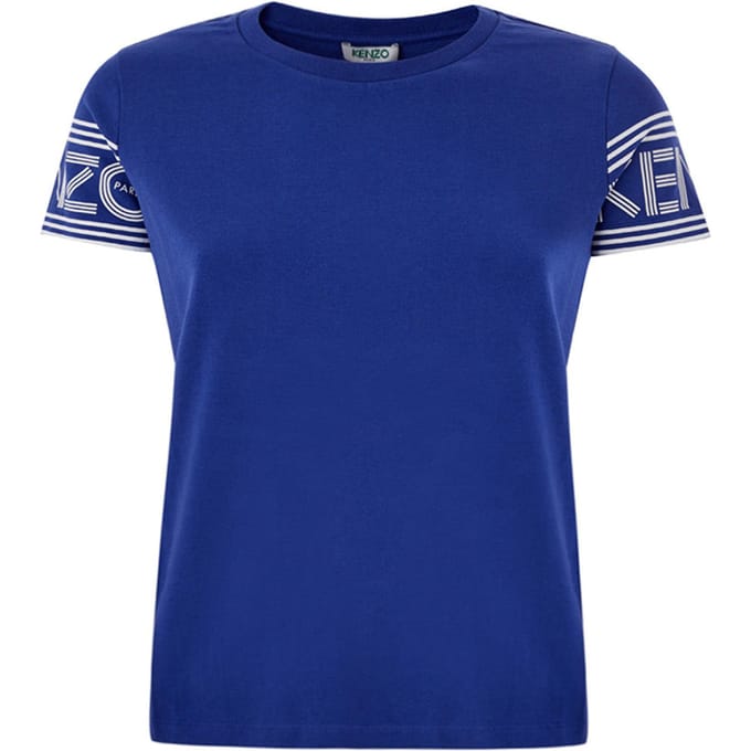 T-shirt in elektrisch blauw katoen Kenzo