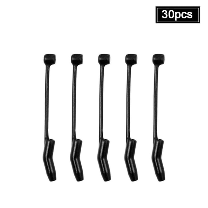 Manchons d'hameçon de pêche, 30 pièces, plate-forme D, aligneur Terminal, matériel de connexion, accessoires de pêche à la carpe S black
