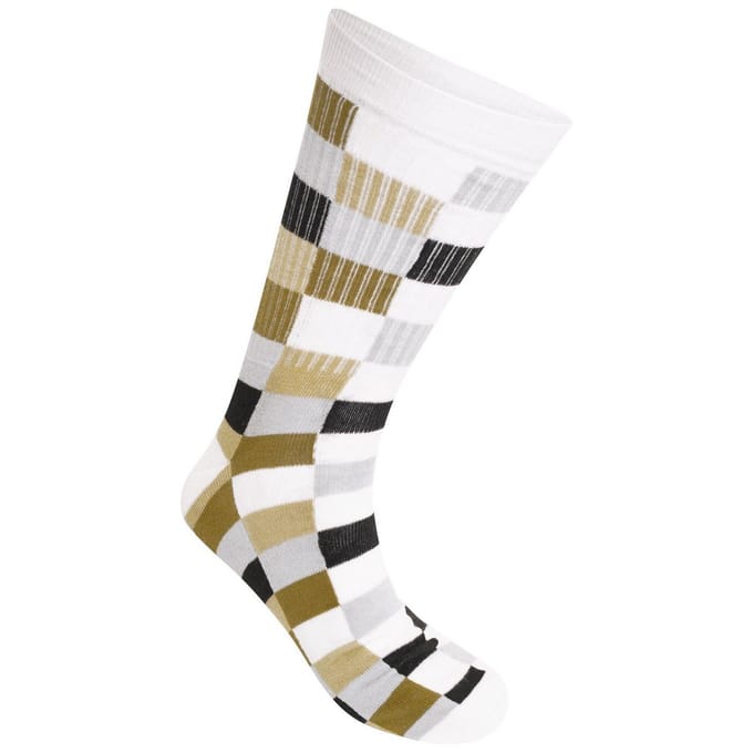 Dare 2B Henry Holland Checkerboard Socks voor volwassenen (pak van 2) (Wit)