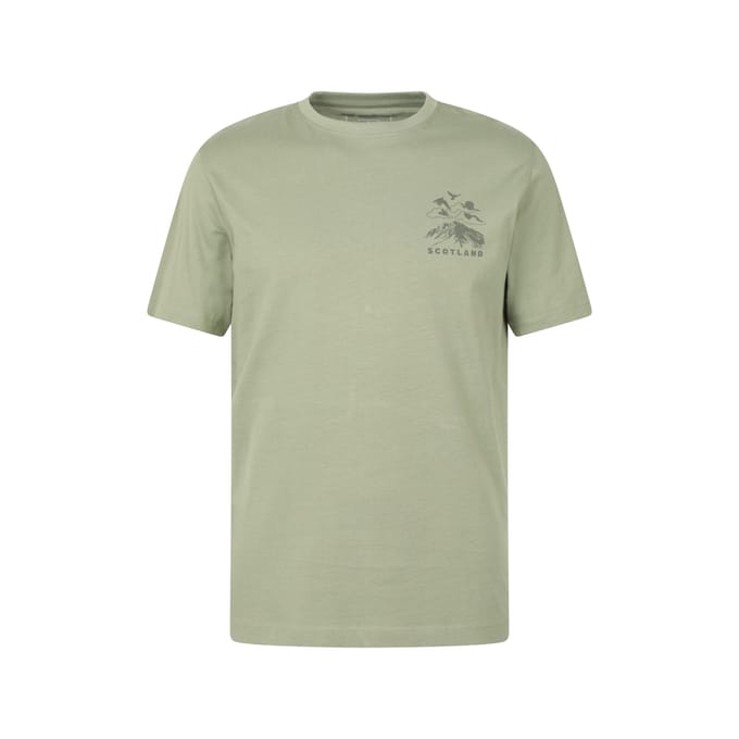 Mountain Warehouse Heren Schotland T-Shirt (Kaki Groen)