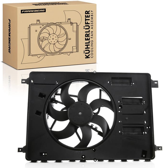 Frankberg 1x Motorradiator enkele ventilator