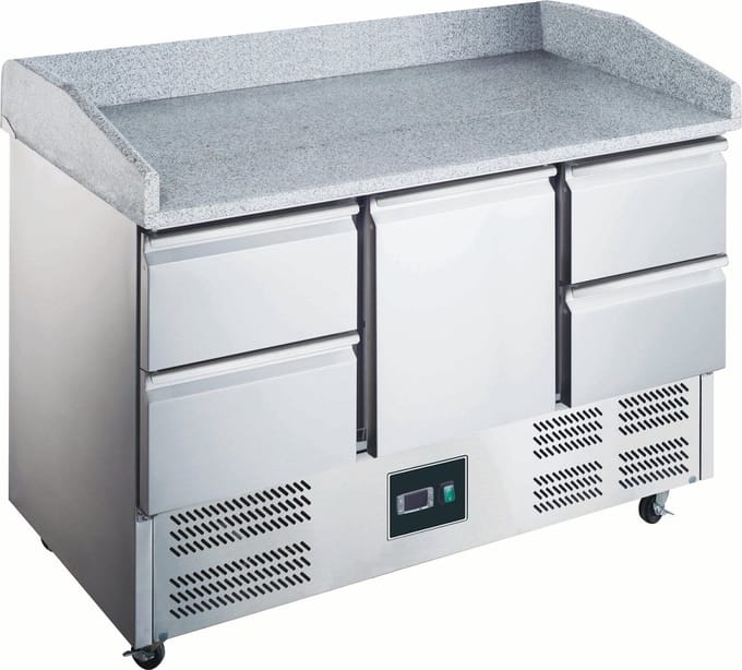 Pizza Preparation Table With Glass Top Model Es 903 Pz 1/4, Saro 465-1080
