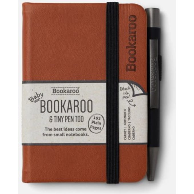Bookaroo A7 Notebook & Pen - Brown